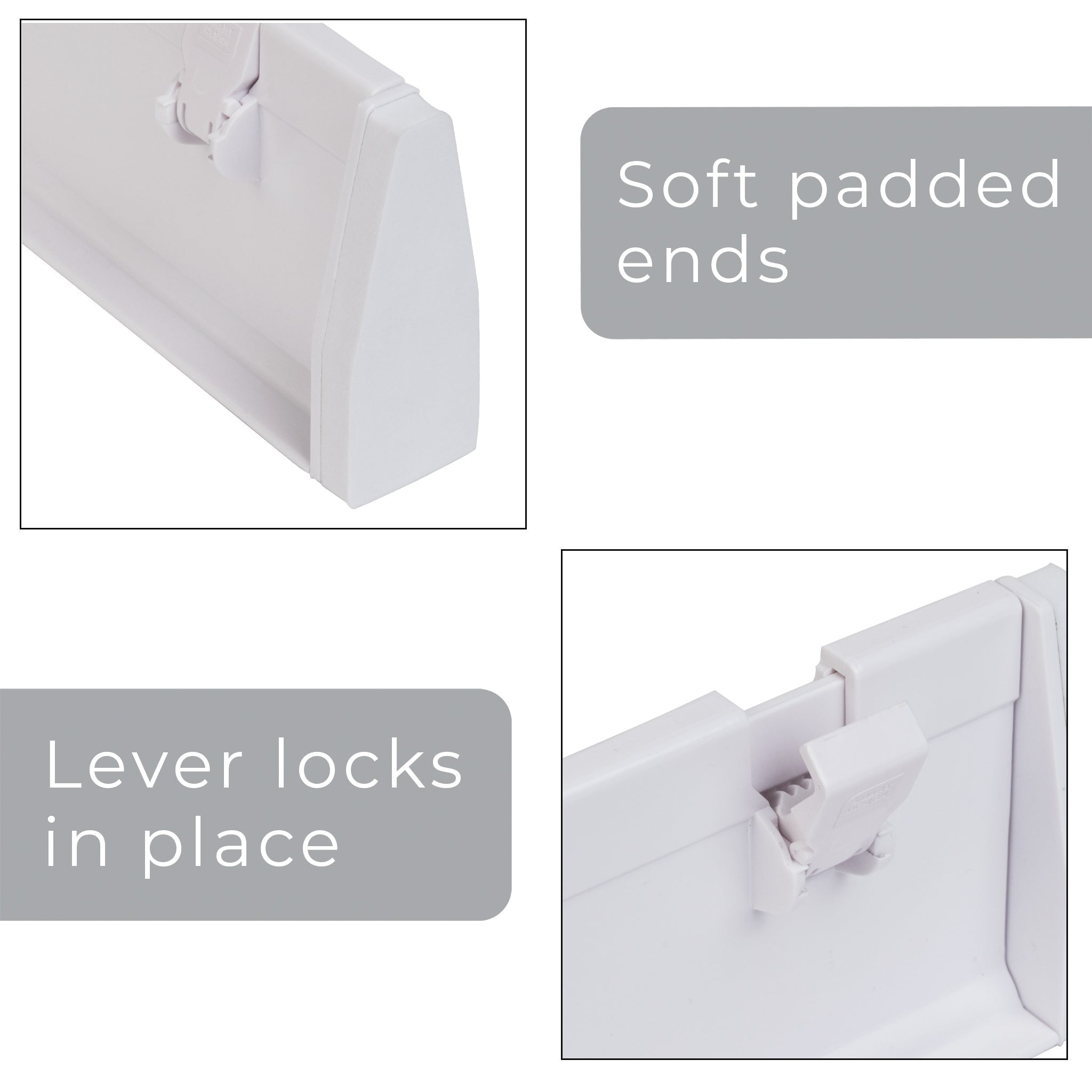 2-Pack Adjustable Drawer Dividers - White