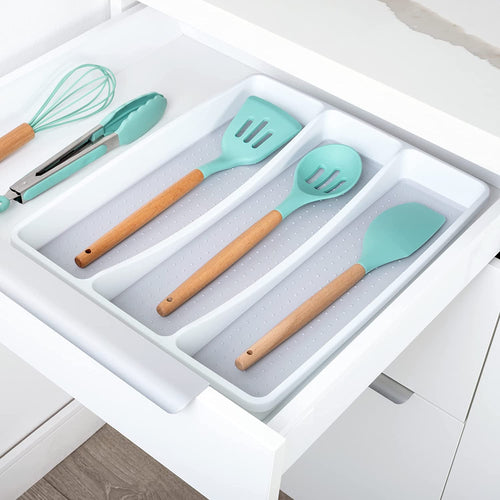 3-Compartment Plastic Drawer Organizer