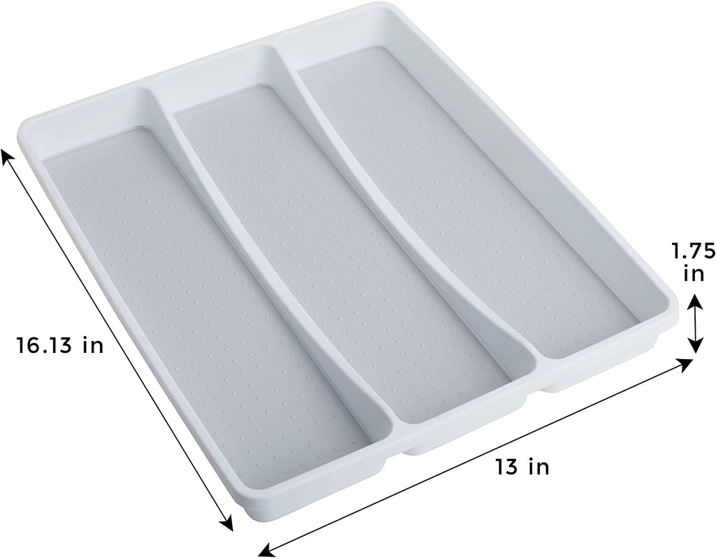 3-Compartment Plastic Drawer Organizer