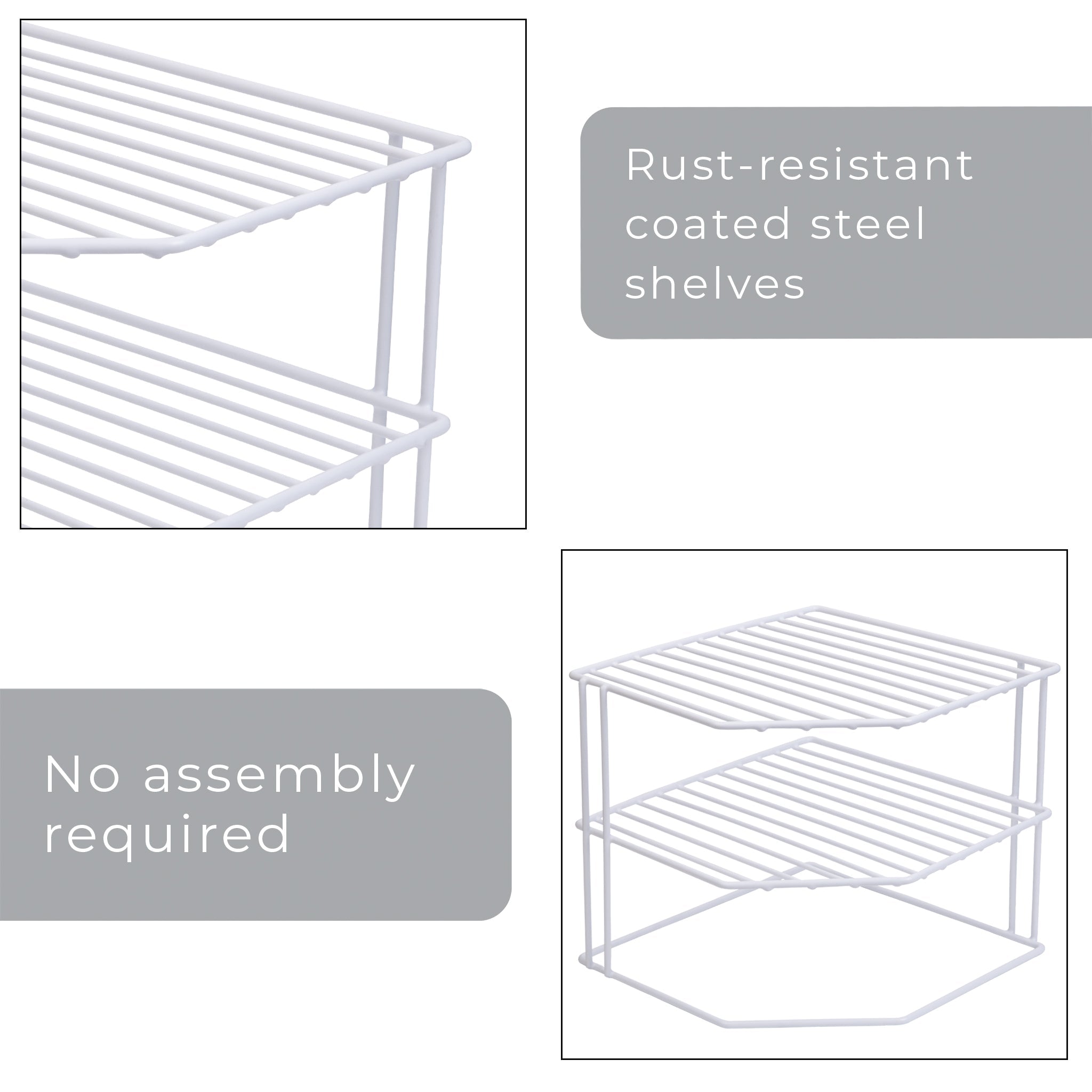 3-Tier Kitchen Corner Shelf Rack