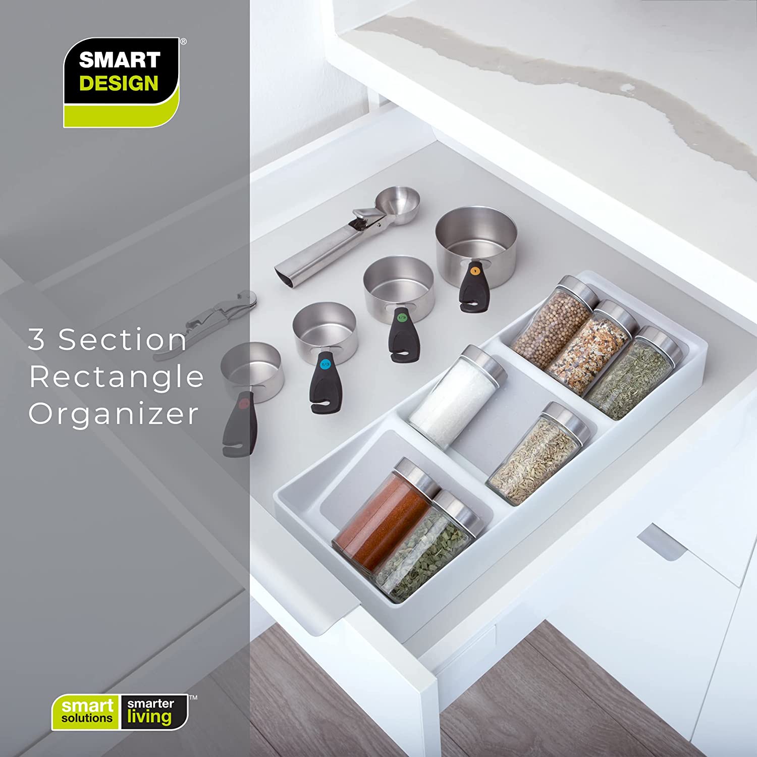 3-Tier Plastic Spice Rack Drawer