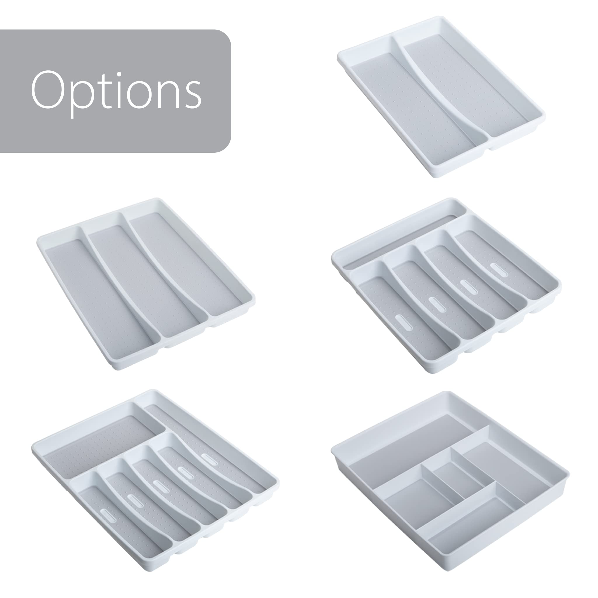 5-Compartment Plastic Drawer Organizer
