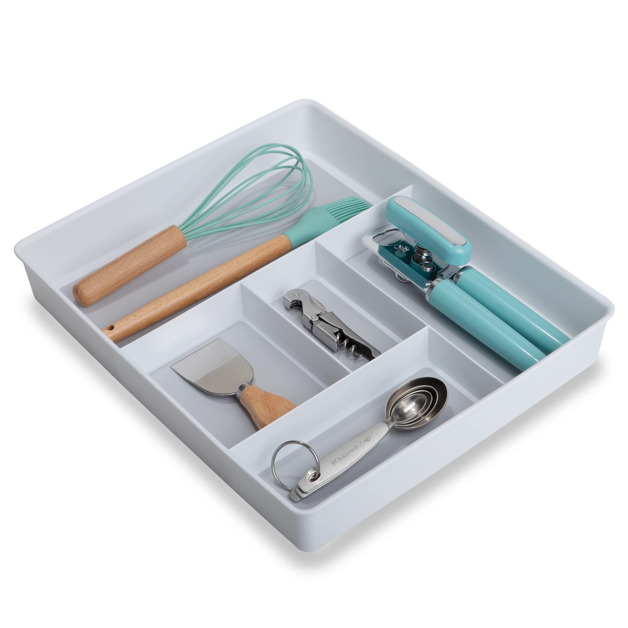 5-Compartment Plastic Drawer Organizer