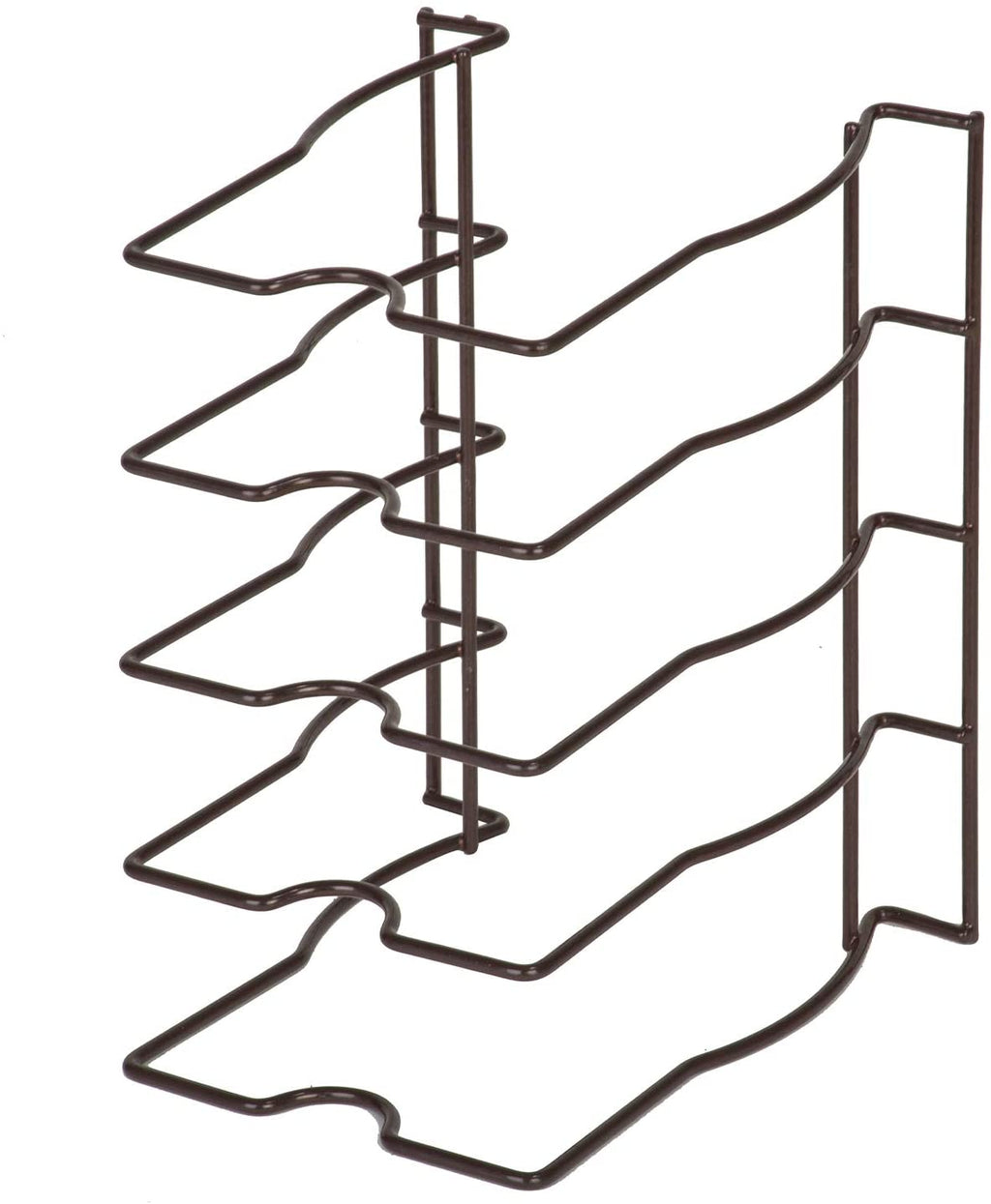 Bakeware and Lid Storage Rack with 4-Compartment Dividers