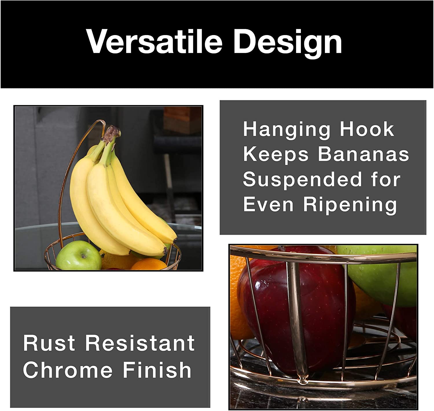 Banana and Fruit Basket Bowl Hanger Holder Stand