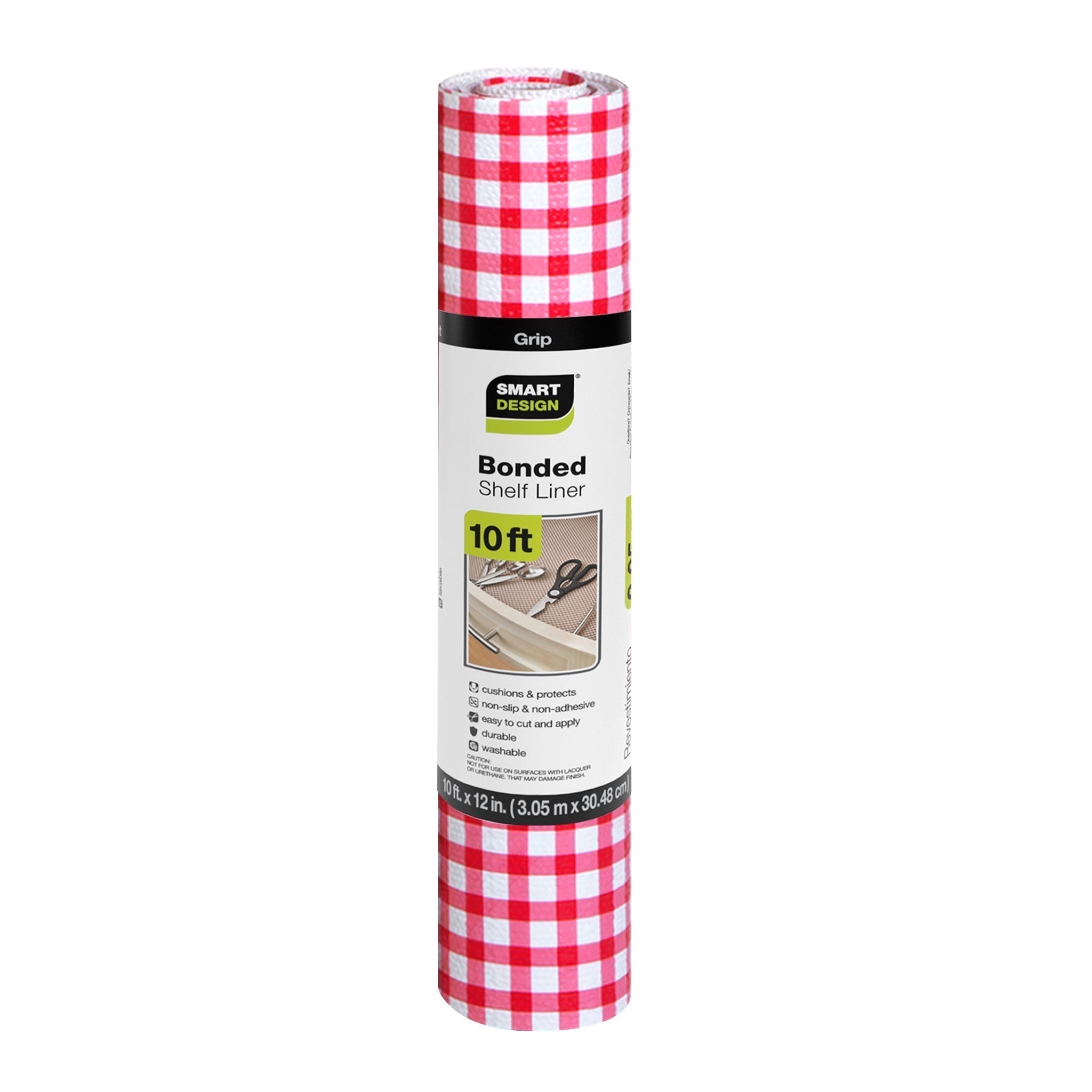 Bonded Grip Shelf Liner - 12 Inch x 10 Feet - Non-Adhesive