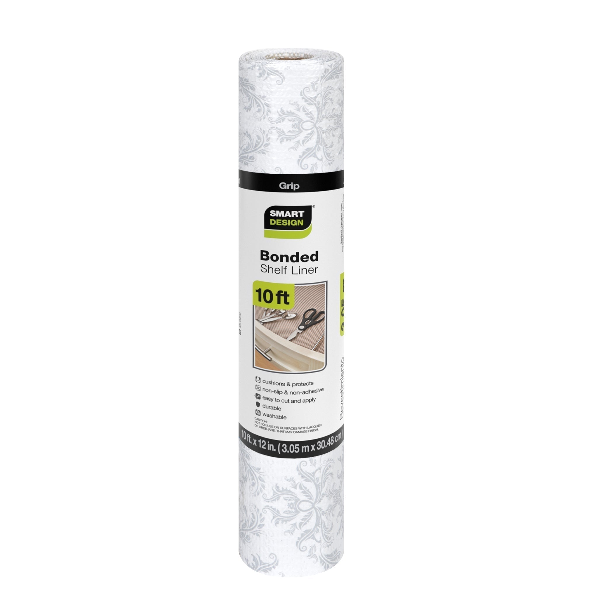 Bonded Grip Shelf Liner - 12 Inch x 10 Feet - Non-Adhesive