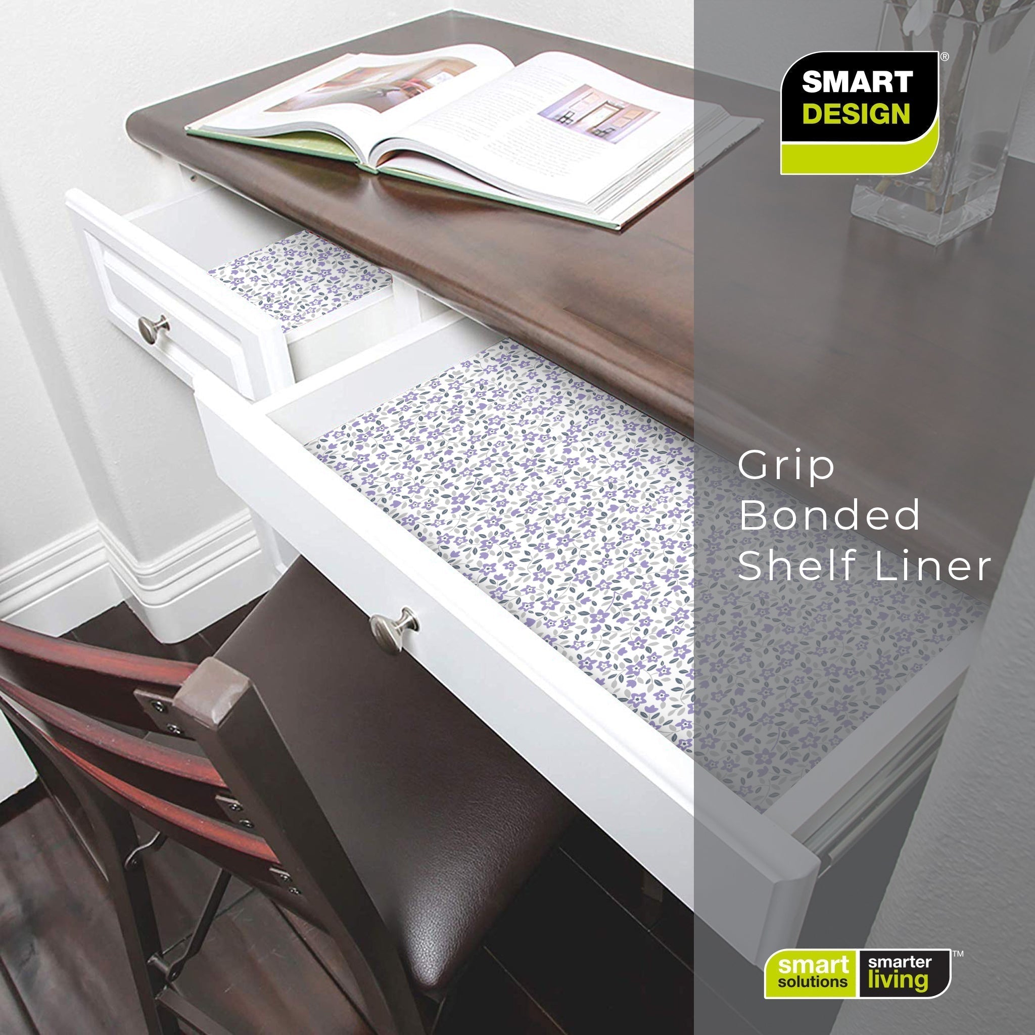 Bonded Grip Shelf Liner - 12 Inch x 10 Feet - Non-Adhesive