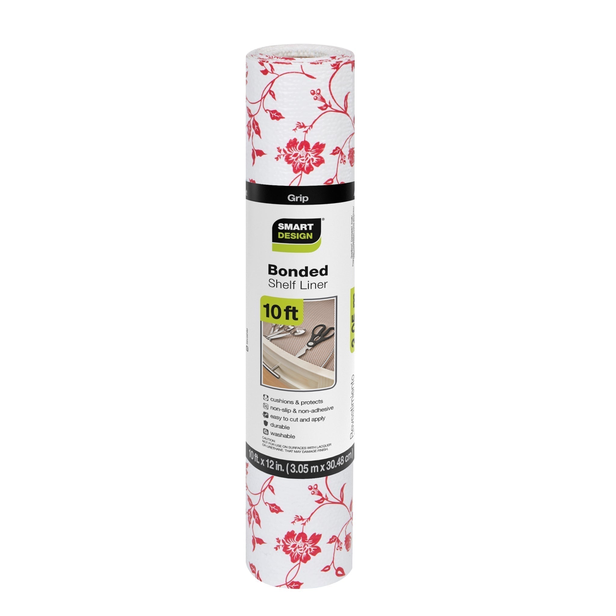 Bonded Grip Shelf Liner - 12 Inch x 10 Feet - Non-Adhesive