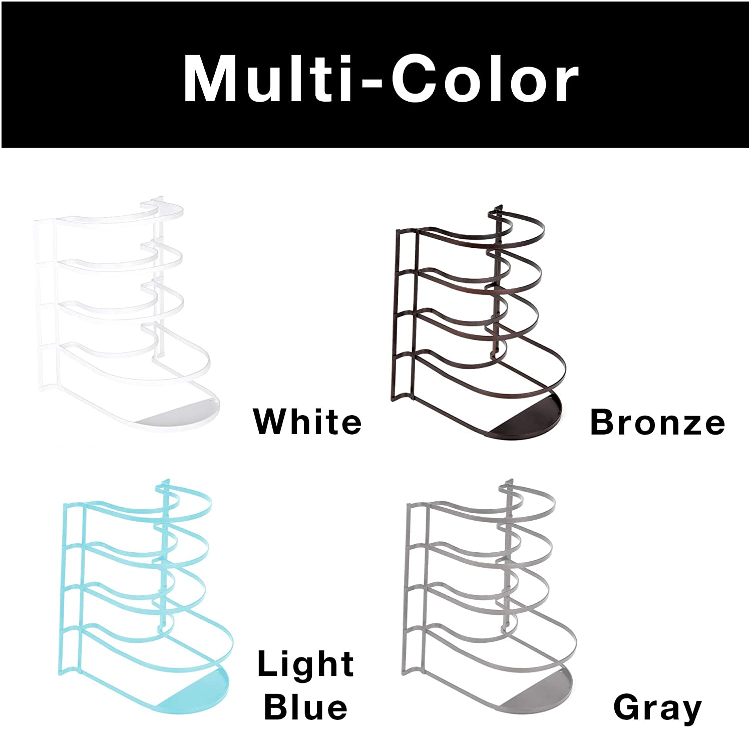 Heavy Duty 5-Tier Pan Rack Storage Organizer
