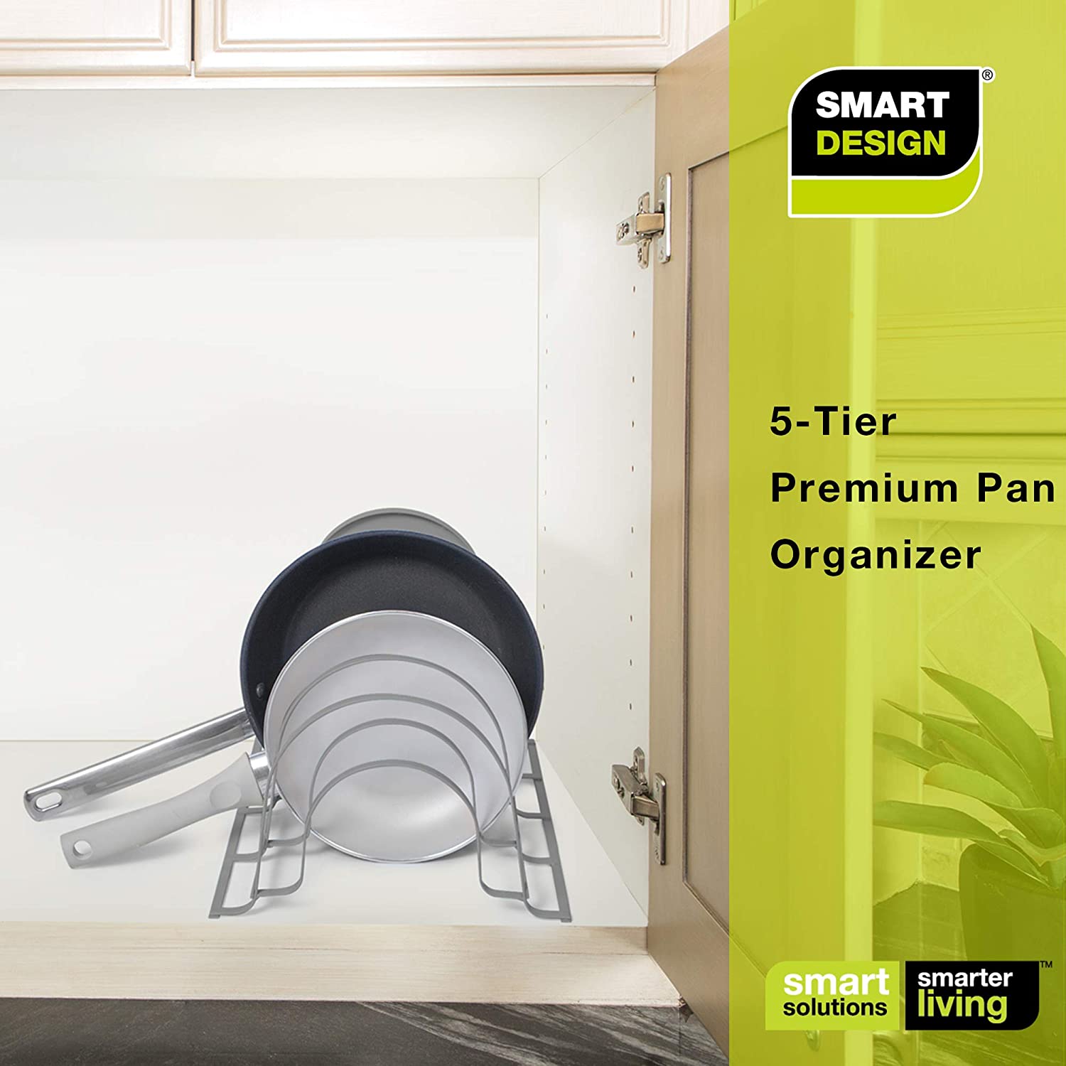 Heavy Duty 5-Tier Pan Rack Storage Organizer