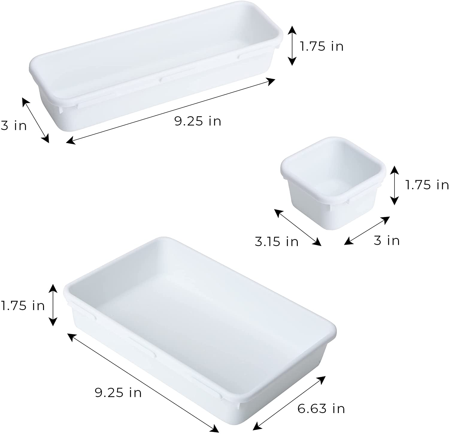 Interlocking Drawer Organizer - 8 Piece Set