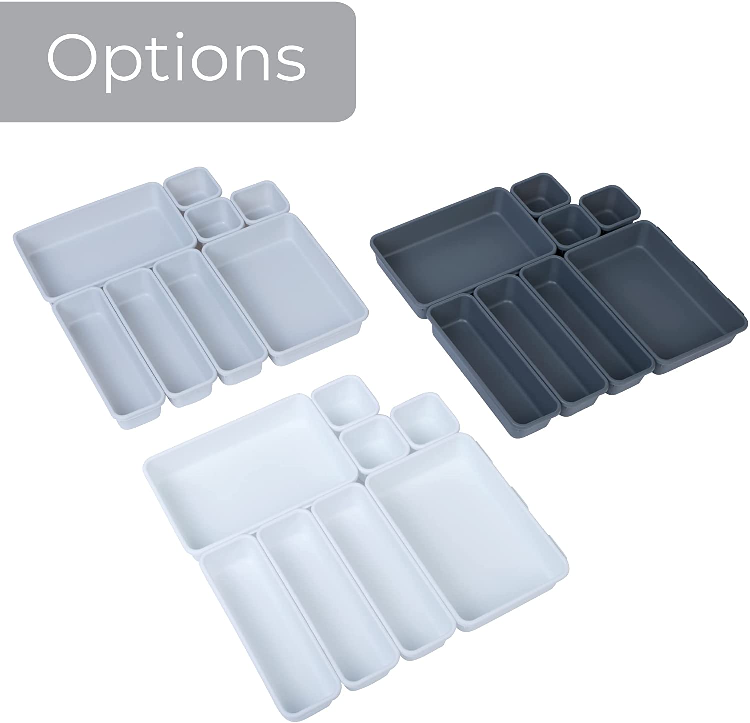 Interlocking Drawer Organizer - 8 Piece Set