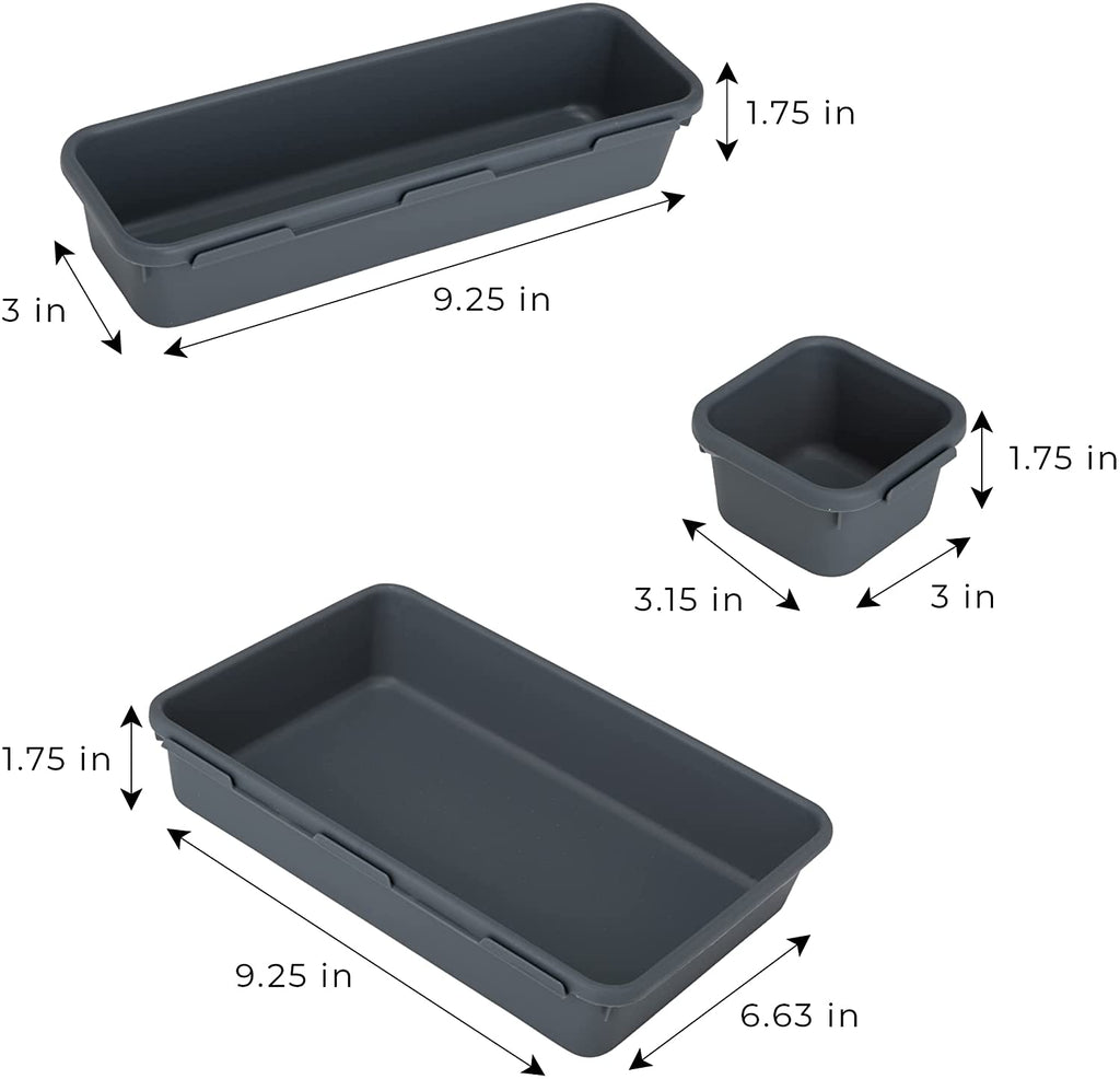 Interlocking Drawer Organizer - 8 Piece Set