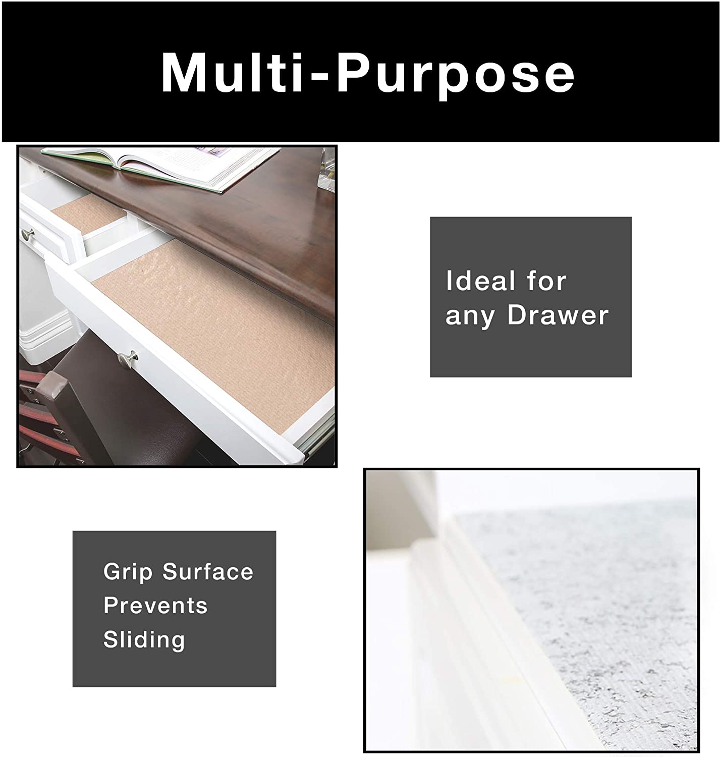 Master Solid Grip Shelf Liner - 18 Inch x 4 Feet