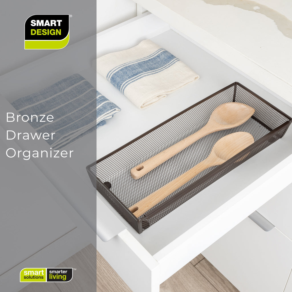 Metal Mesh Drawer Organizer - 15 x 6 Inch