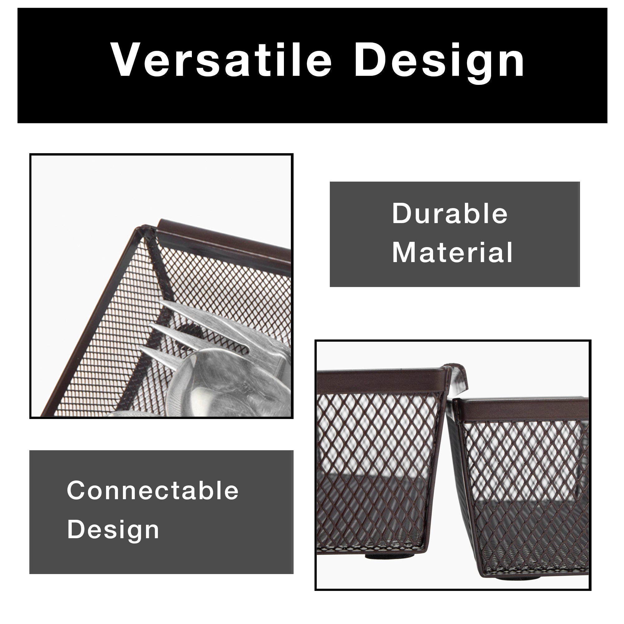 Steel Mesh Drawer Organizer (3 × 9)