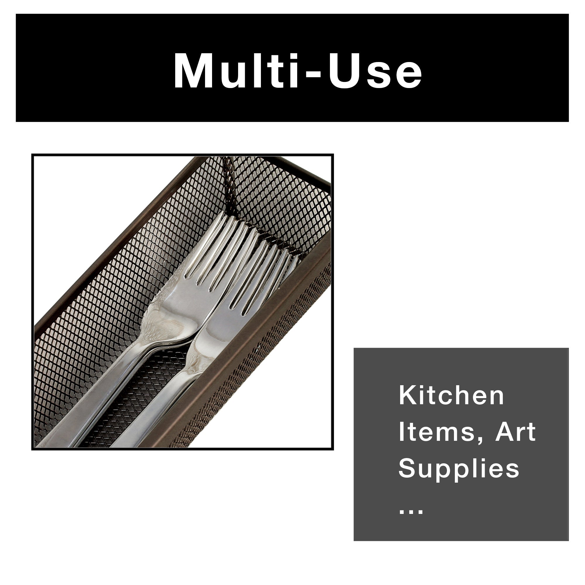 Steel Mesh Drawer Organizer (3 × 9)