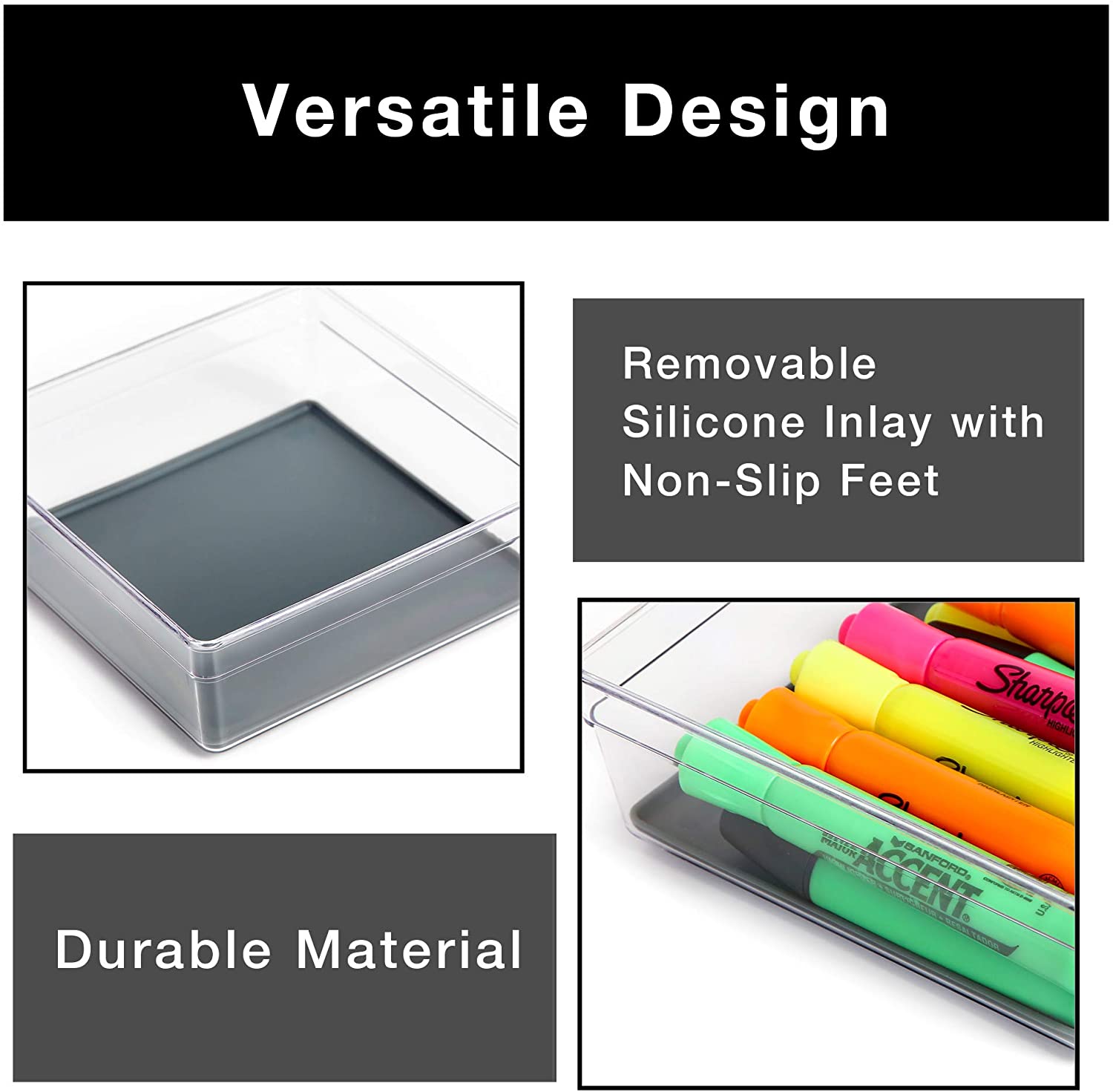 Plastic Drawer Organizer - 6 X 6 Inch