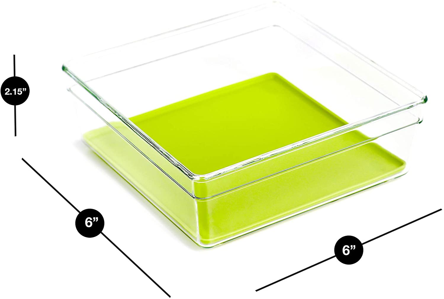 Plastic Drawer Organizer - 6 X 6 Inch