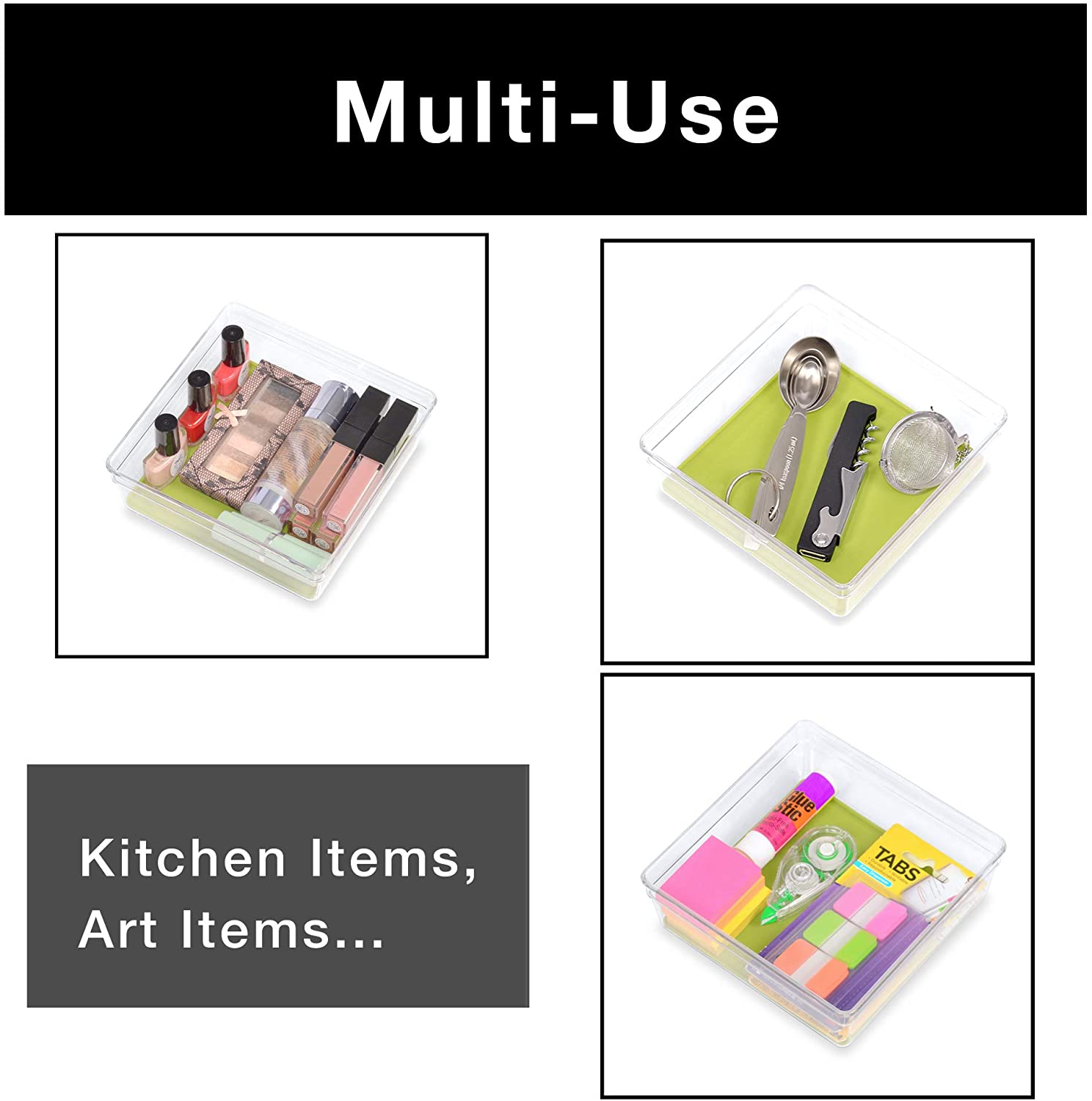 Plastic Drawer Organizer - 6 X 6 Inch