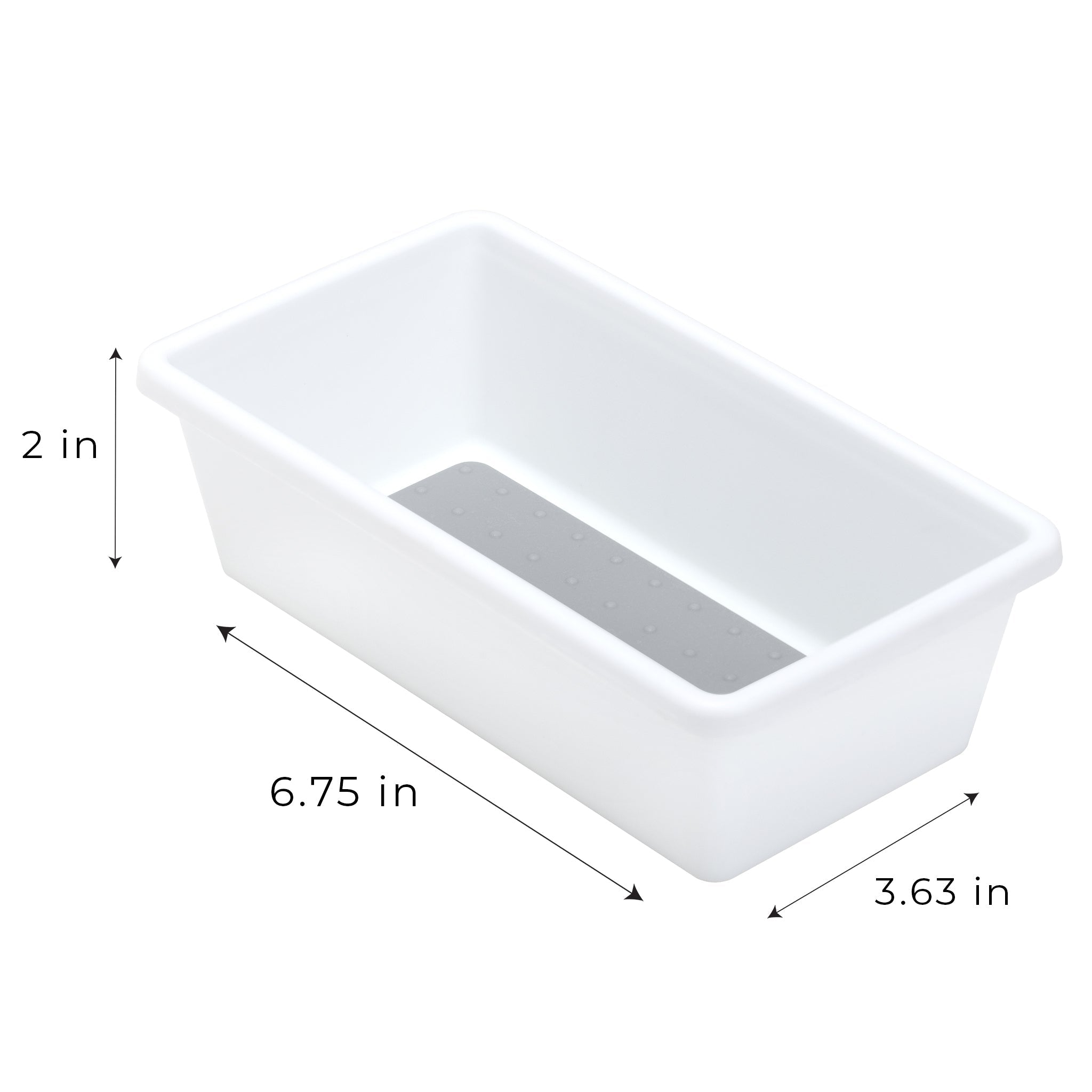 Plastic Drawer Organizer – BPA Free – 6.75" x 3.75" – White