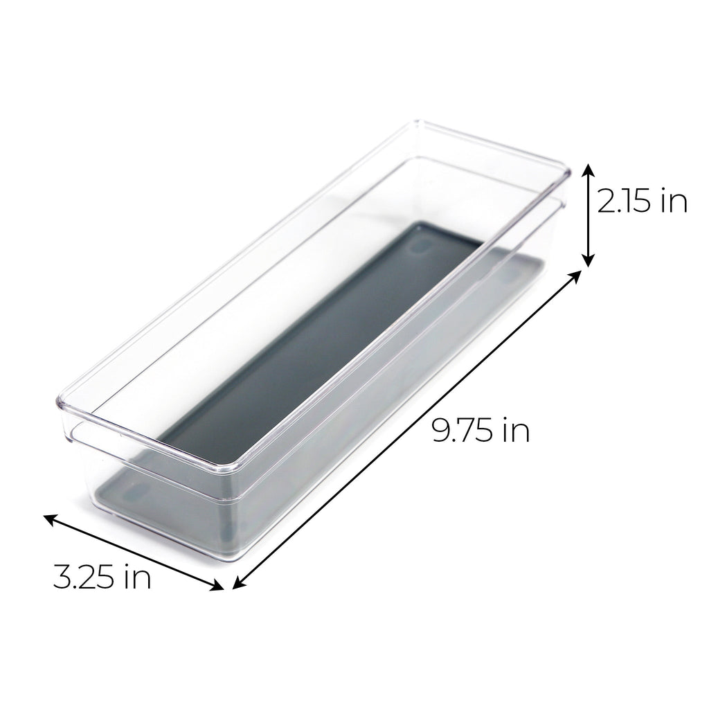 Plastic Drawer Organizer – BPA Free – 9" x 3" – Clear