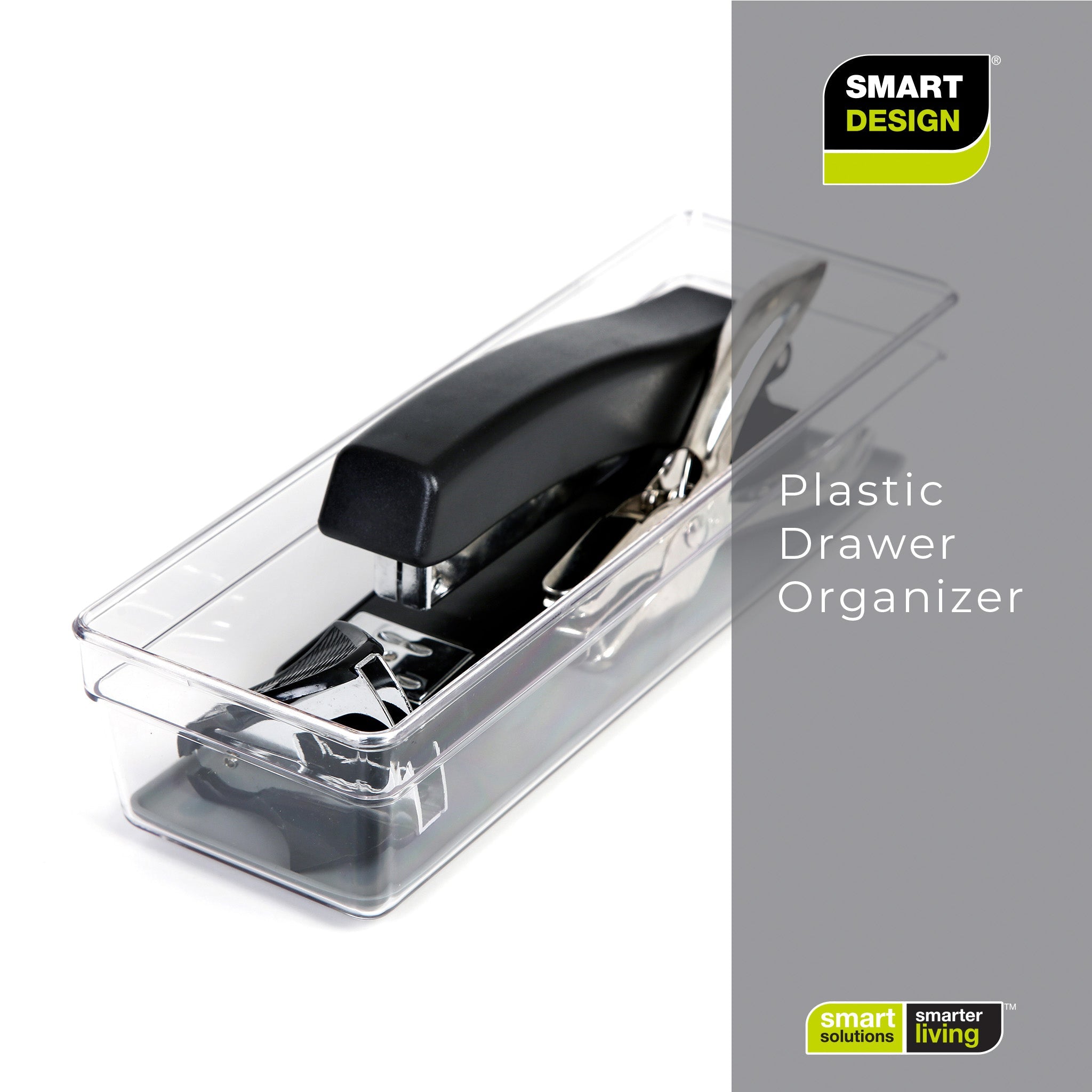 Plastic Drawer Organizer – BPA Free – 9" x 3" – Clear