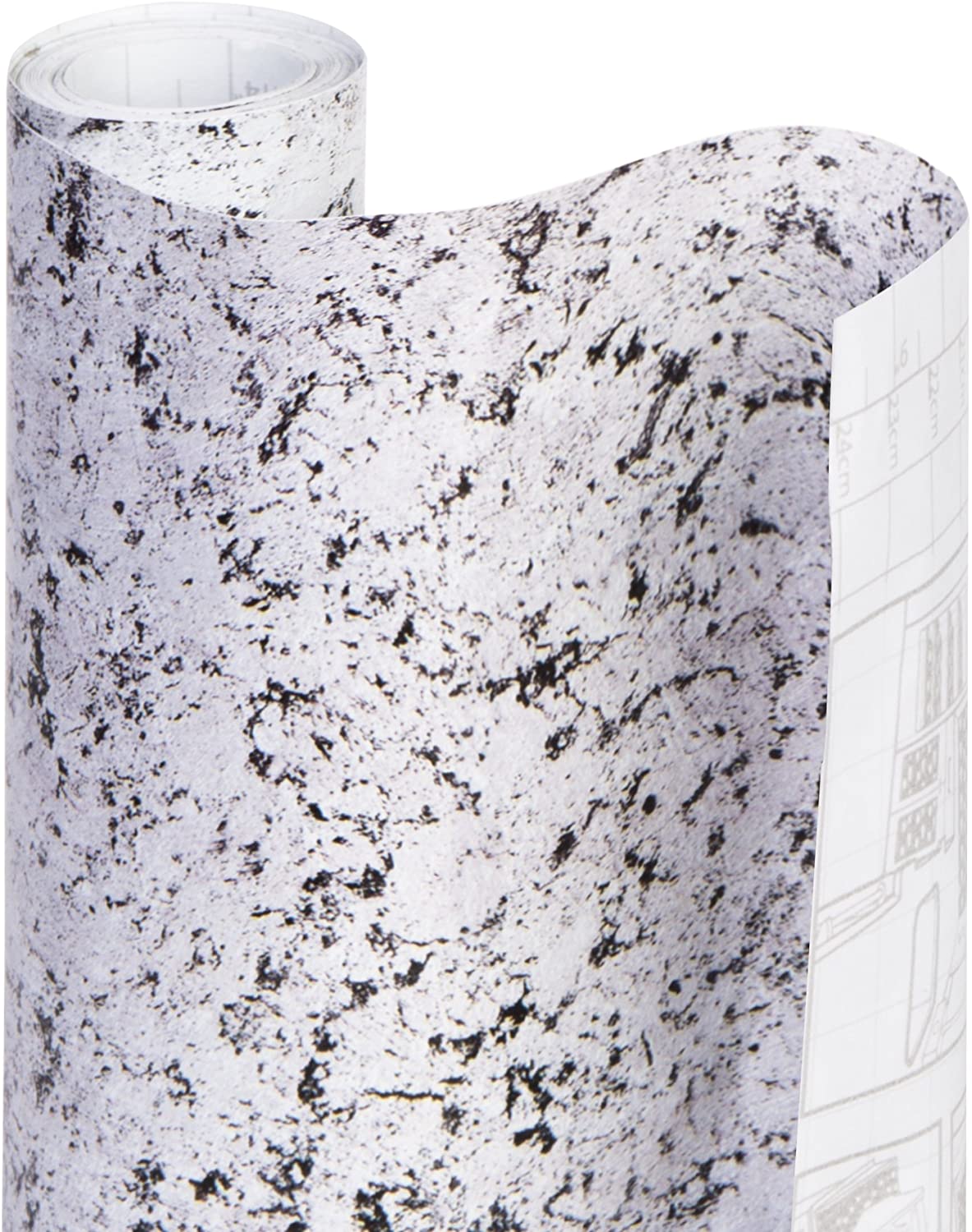 Shelf Liner Adhesive - (18 Inch x 20 Feet) - Drawer Cabinet Paper [Diamond Granite]